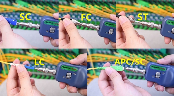 Sistema de inspección de conectores de fibra óptica p